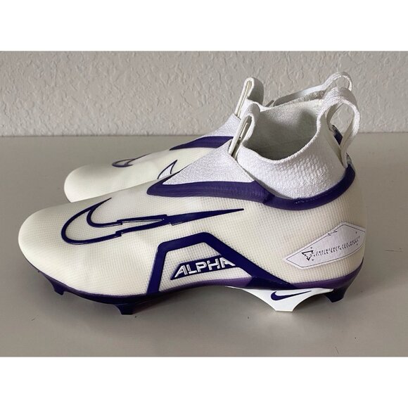 Nike Football Cleats Alpha Menace Elite 3 White Orchid DM1792-101 Men’s Sz 12.5 - Picture 8 of 12